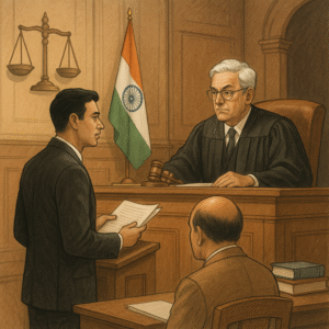 Courtroom scene illustrating MSME tender dispute in Indian Railways judged by Patna High Court