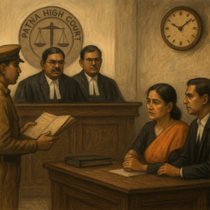 Realistic Indian courtroom sketch depicting judges hearing a case on delayed service tax order under Section 73(4B) of the Finance Act, 1994.