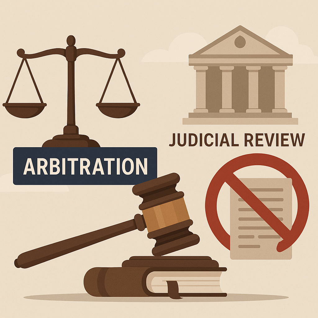 Illustration showing arbitration process and court’s limited role in arbitrator appointment, as decided by Patna High Court.