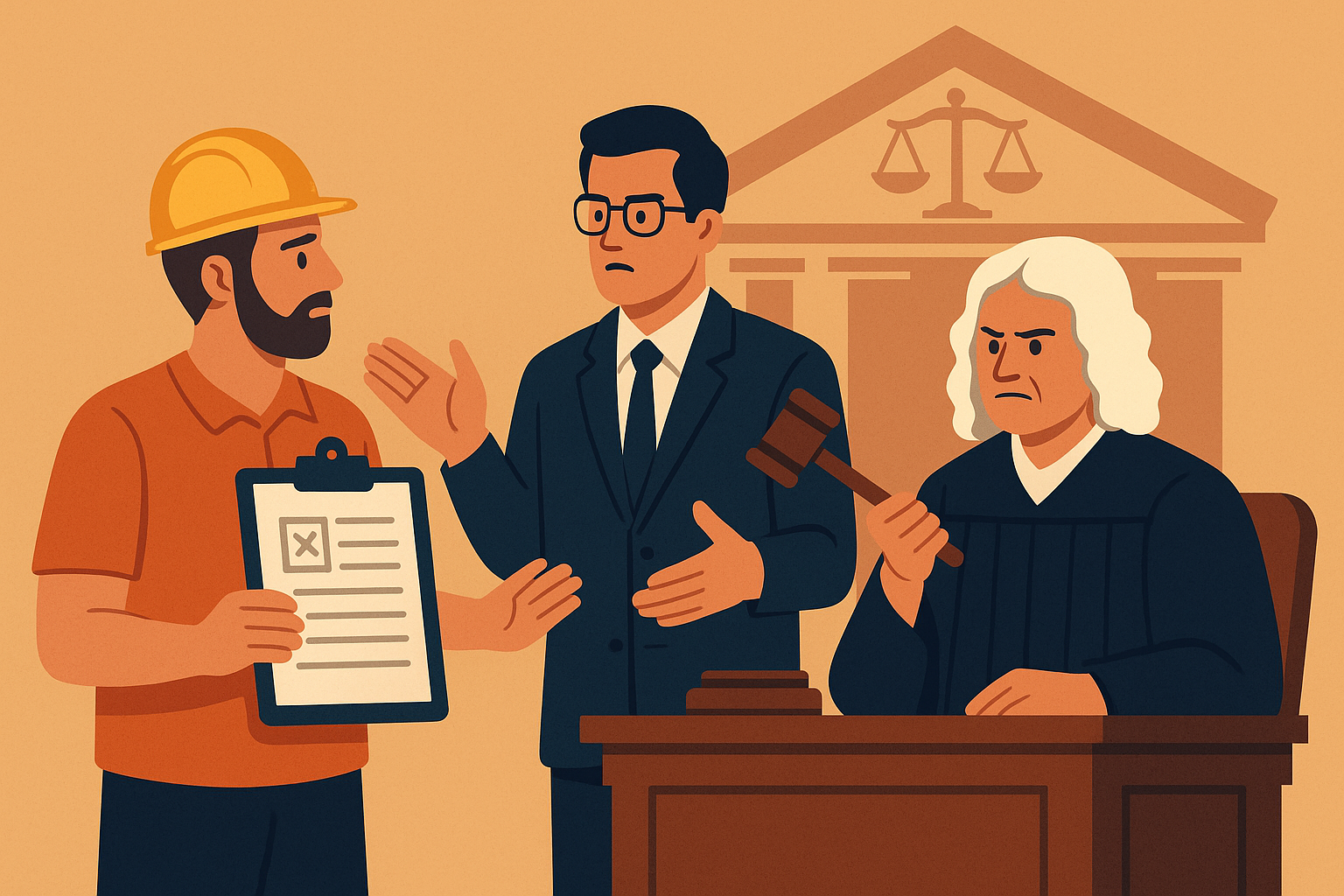 Illustration showing Patna High Court decision quashing IOCL blacklisting of contractor over canopy inspection dispute.