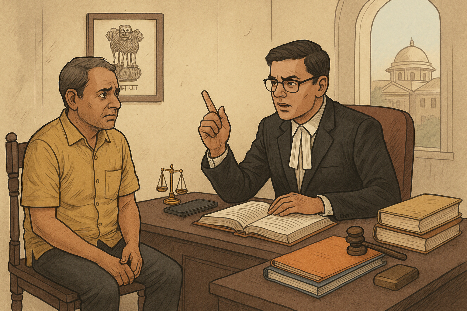 Illustration of legal consultation about government accommodation rent dispute based on Patna High Court judgment