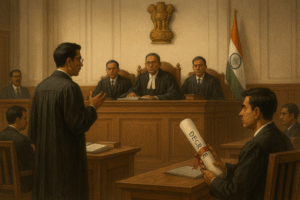 पटना उच्च न्यायालय का निर्णय: एमएचआरएम (MHRM) और पीएमआईआर (PMIR) डिग्री को एमबीए (MBA) के समान नहीं माना जा सकता (2021) Bhartiya adalat ka drishya jahan patna high court me mhrm aur mba ki samakshata par tark-vitark ho raha hai
